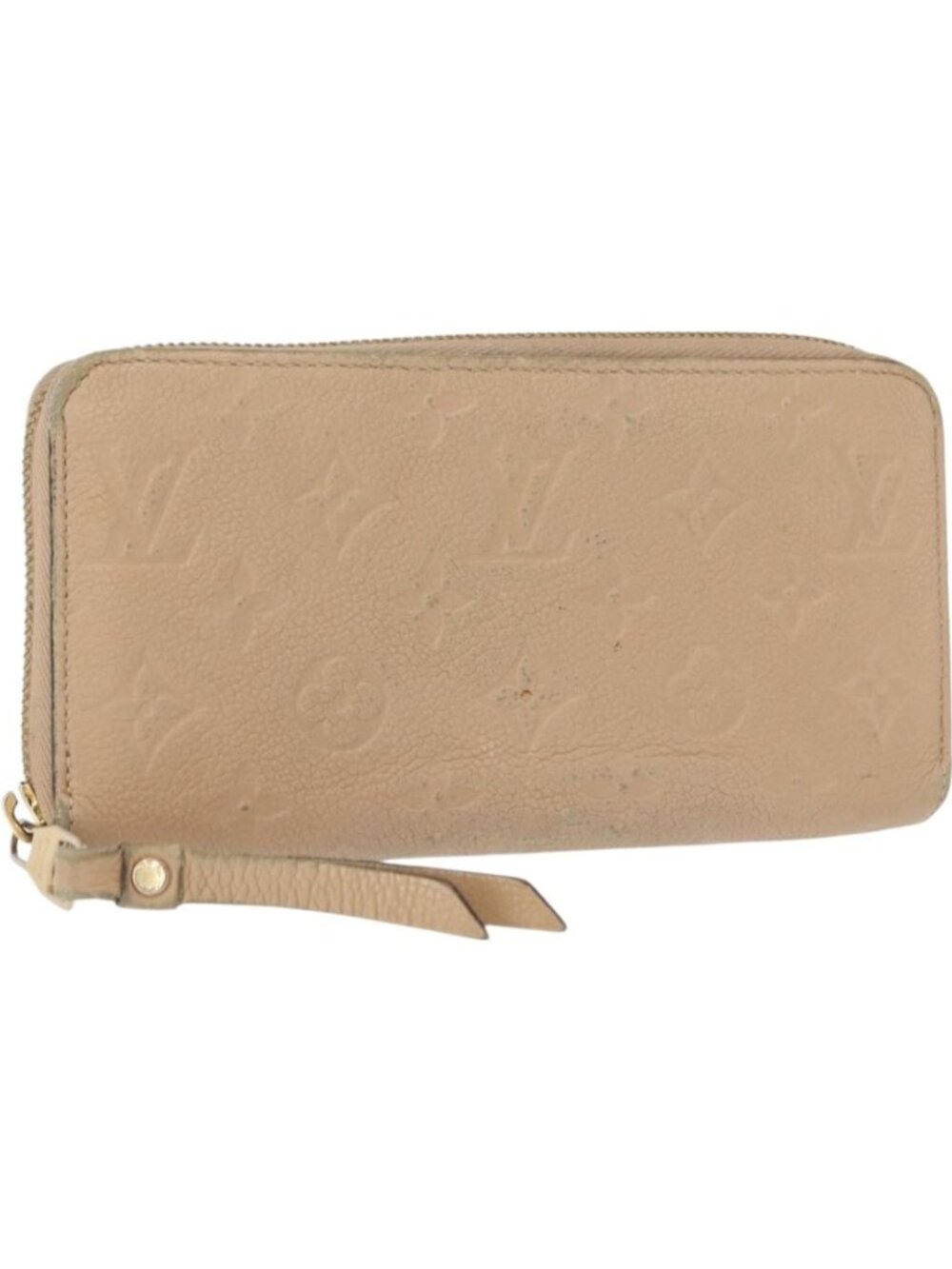 LOUIS VUITTON Monogram Empreinte Zippy Wallet Wallet Beige M61866